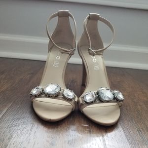 Aldo Nude High Heel with Rhinestones